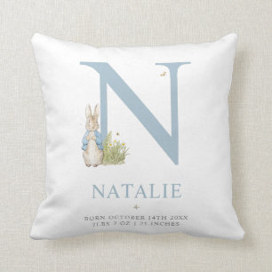 Peter Rabbit   Personalised Letter N Cushion