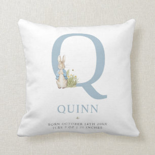 Peter Rabbit   Personalised Letter Q Cushion
