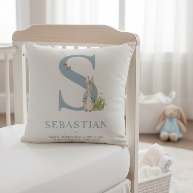 Peter Rabbit | Personalised Letter S Cushion (Creator Uploaded)