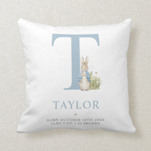 Peter Rabbit   Personalised Letter T Cushion