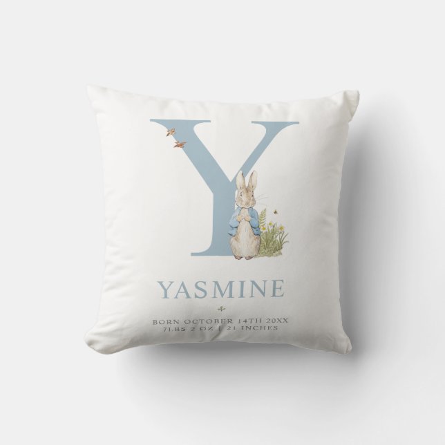 Peter Rabbit | Personalised Letter Y Cushion (Front)