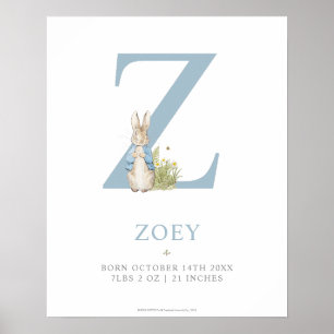 Peter Rabbit   Personalised Letter Z Poster