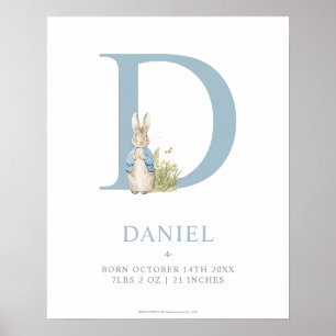 Peter Rabbit Personalized Letter D Poster
