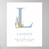 Peter Rabbit | Personalized Letter L