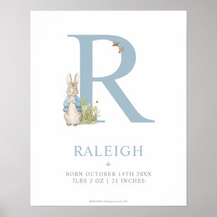 Peter Rabbit Personalized Letter R Poster