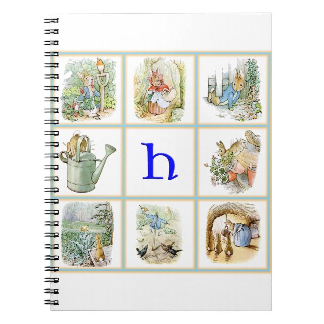 PETER RABBIT personalized with letter H Notebook (Front)