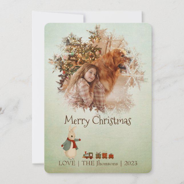 Peter Rabbit Photo Christmas Card (Front)