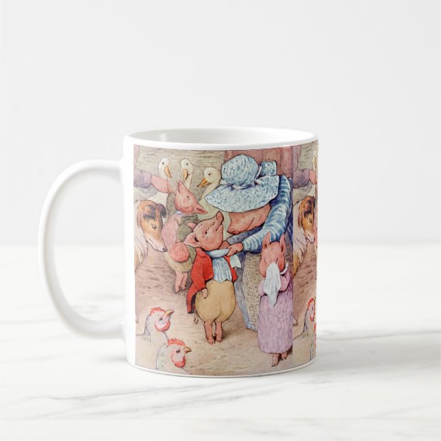 Peter Rabbit (piglets) Tissue Paper Coffee Mug (Left)