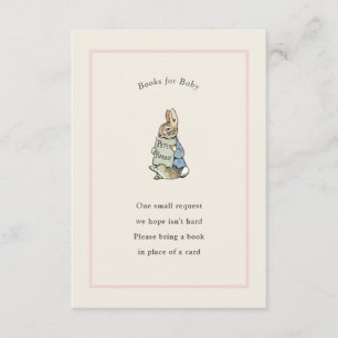 Peter Rabbit Pink Ivory Vintage Baby Book Enclosure Card