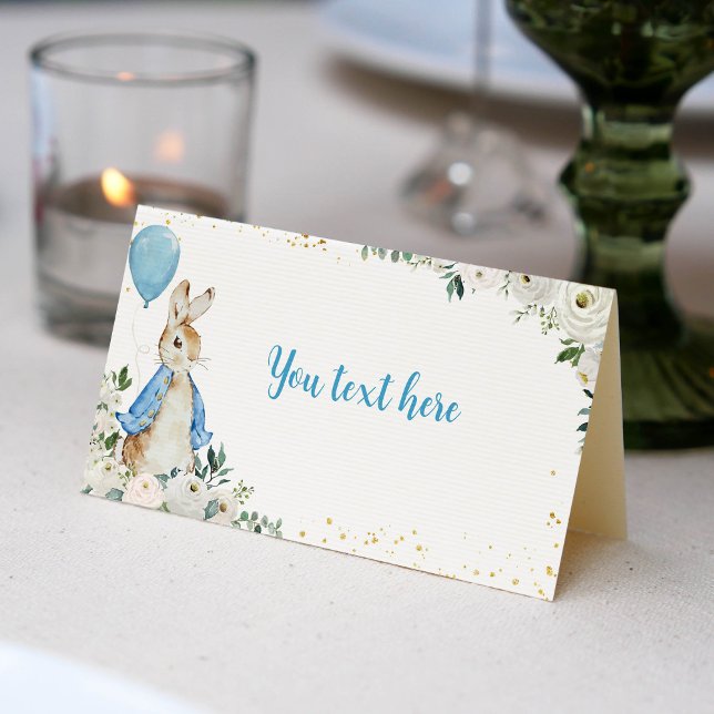 Peter Rabbit Place Card Birthday Party (Creator Uploaded)
