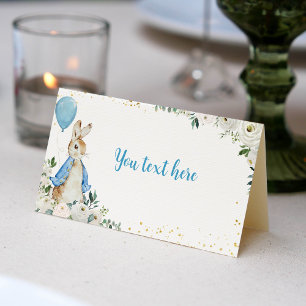 Peter Rabbit Place Card Birthday Party