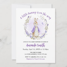 Peter Rabbit Purple Baby Shower