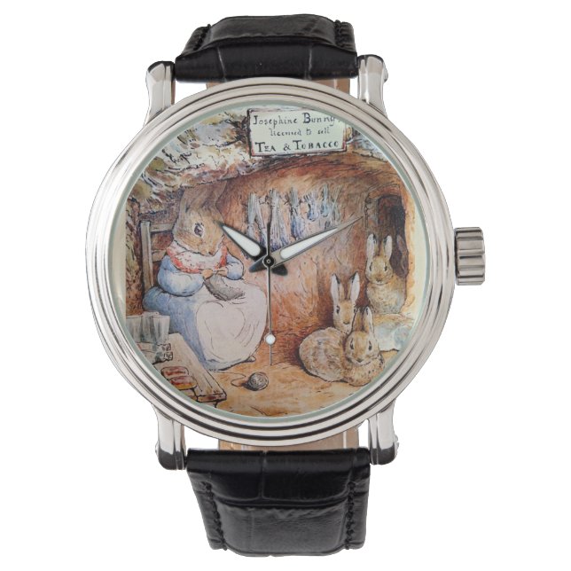 Peter Rabbit   Round Clock Watch (Front)