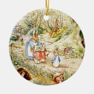 Peter Rabbit’s Neighbourhood by Beatrix Potter Ceramic Tree Decoration