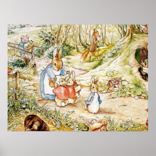 Peter Rabbit’s Neighbourhood by Beatrix Potter Poster