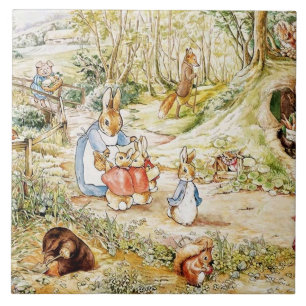 Peter Rabbit’s Neighbourhood by Beatrix Potter Tile
