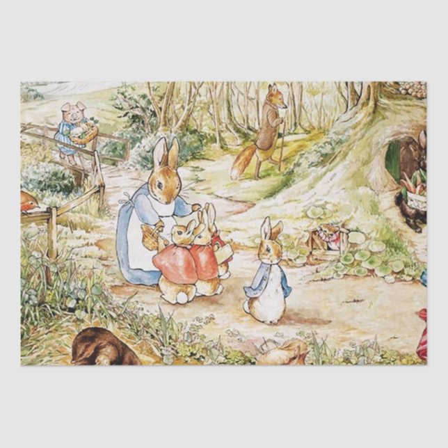 Peter Rabbit’s Neighbourhood by Beatrix Potter Tissue Paper (Front)