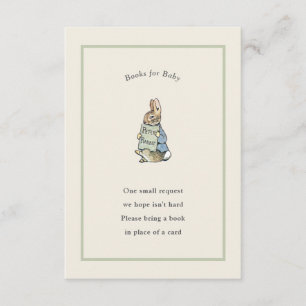 Peter Rabbit Sage Green Vintage Baby Book Enclosure Card