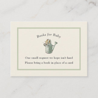 Peter Rabbit Sage Green Vintage Baby Book Enclosure Card