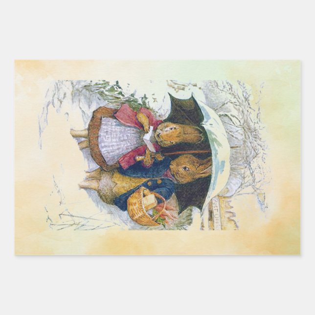Peter Rabbit set Wrapping Paper Sheet (Front)