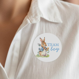 Peter Rabbit Team Boy Gender Reveal Classic Round Sticker