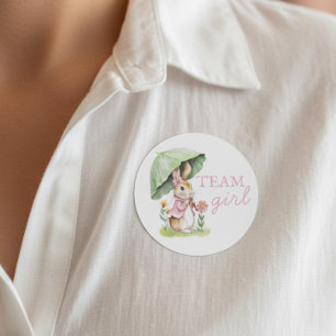 Peter Rabbit Team Girl Gender Reveal Classic Round Sticker