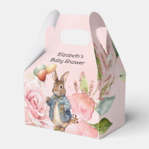 Peter Rabbit Watercolor Girl Baby Shower Favour Box