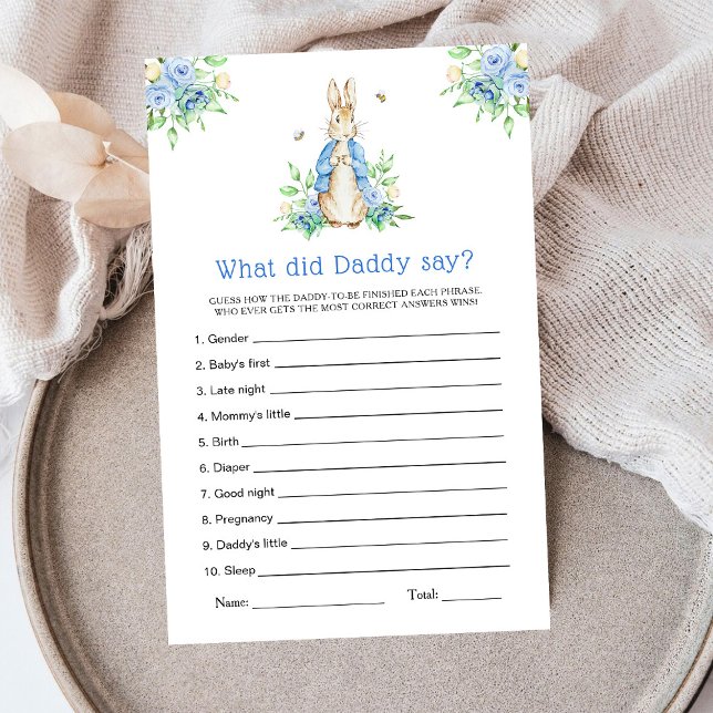 Peter Rabbit What Did Daddy Say Game (Creator Uploaded)