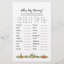 Peter Rabbit | Who's My Mummy? | Baby Shower Game