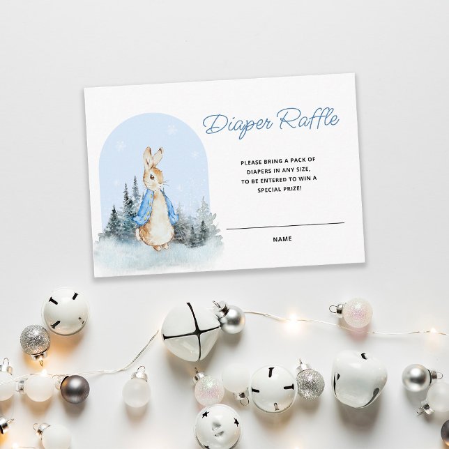 Peter Rabbit Winter Arch Diaper Raffle Enclosure Card (Creator Uploaded)