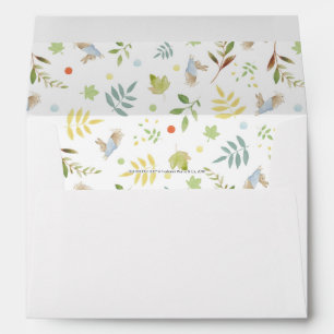 Peter Rabbit Woodland Watercolor Pattern Envelope