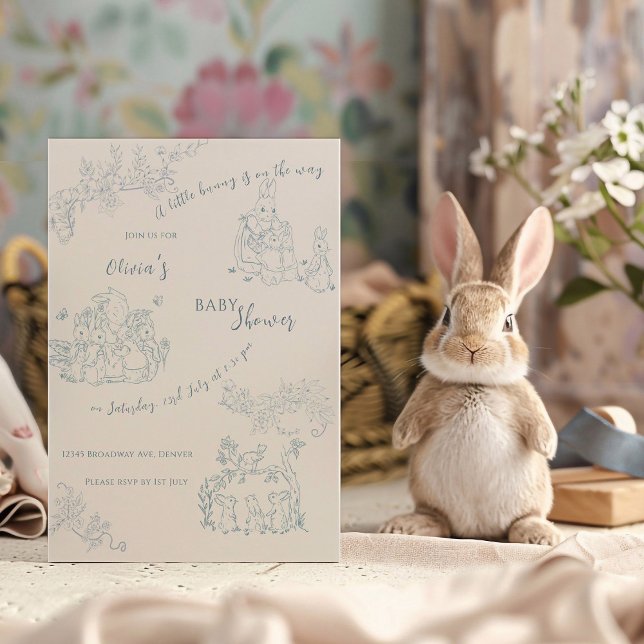 Peter Rabbit's mum Baby Shower Invitation (Creator Uploaded)