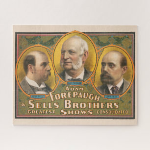 Peter Sells, Adam Forepaugh, And Lewis Sells Jigsaw Puzzle