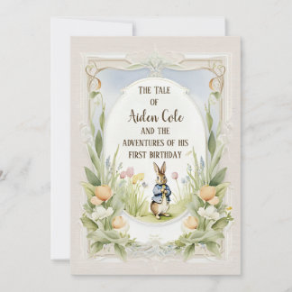 Peter the Bunny Rabbit in the Garden Invitation