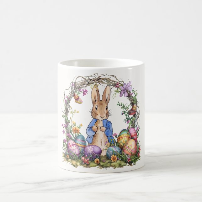 Peter the Easter Rabbit Easter Eggs  Coffee Mug (Center)