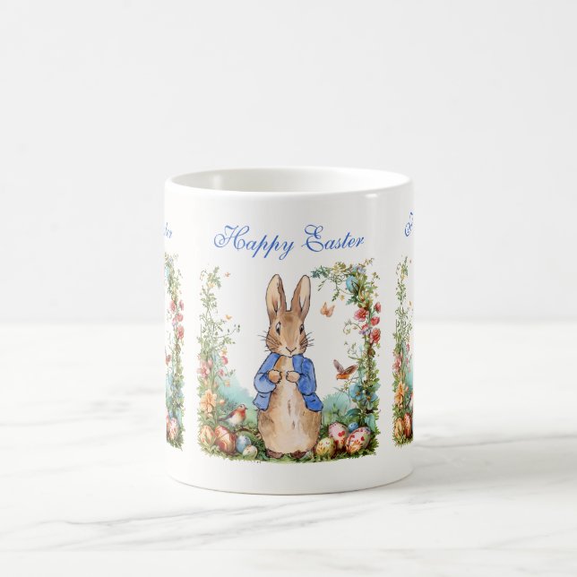 Peter the Easter Rabbit Easter Eggs  Coffee Mug (Center)
