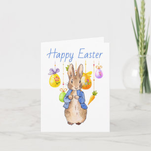 Peter the Easter Rabbit Easter Eggs Happy Easter Holiday Card