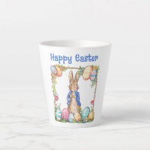 Peter the Easter Rabbit Easter Eggs Happy Easter Latte Mug