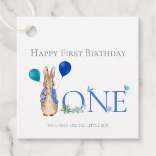 Peter the rabbit 1st Birthday Favour Tags