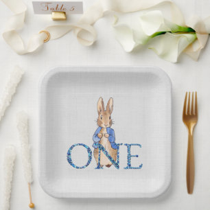 Peter the Rabbit 1st Birthday Paper Plate