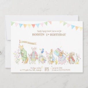 Peter the Rabbit and Friends Birthday Parade Invitation