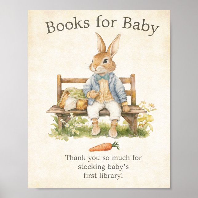 Peter The Rabbit - Baby Shower Books for Baby Poster (Front)