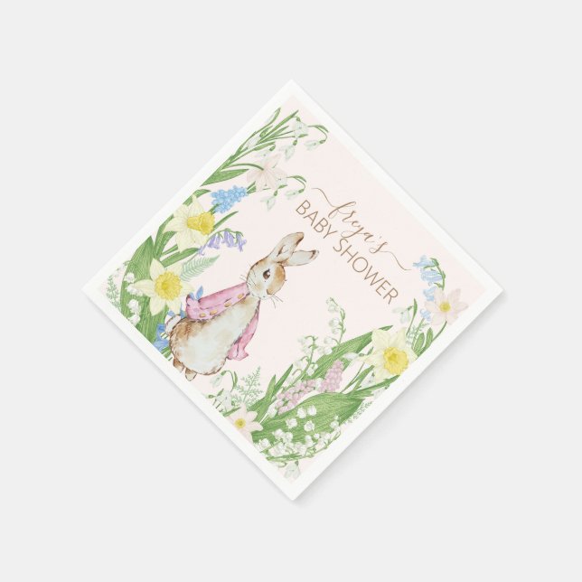 Peter the Rabbit Baby Shower Napkin (Corner)