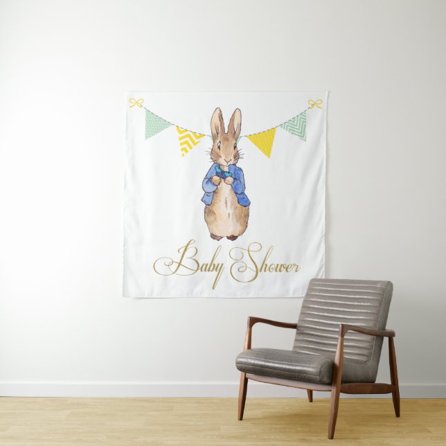 Peter the Rabbit Baby Shower Tapestry (In Situ)