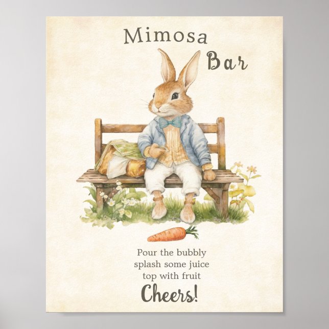 Peter The Rabbit - Baby Shower - Vintage Poster (Front)