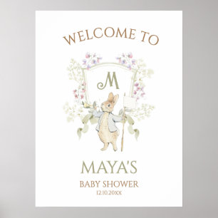 Peter the Rabbit Baby Shower Welcome Sign