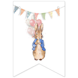 Peter the rabbit balloons and bunting flags
