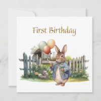 Peter the rabbit balloons First Birthday