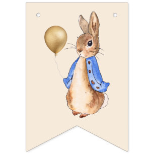 Peter the Rabbit Beige Background Bunting