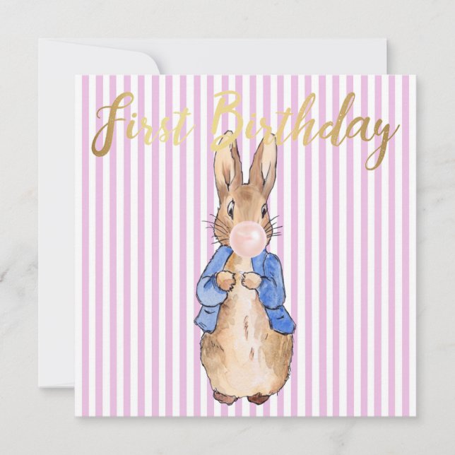 Peter the Rabbit Blowing Pink Bubble gum  (Front)